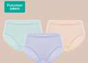 全棉时代女士内裤纯棉抗菌100%全棉裆少女中腰三角裤3条装 香薰紫+浅碧蓝+沙石裸粉（中腰） XL /170 实拍图