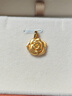 周生生新年礼物黄金吊坠 玫瑰花 足金挂坠女 不含项链78715P计价3.4克 实拍图