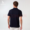 哈吉斯（HAZZYS）男装 25夏上衣多色短袖POLO衫ASTZE0CBX71 藏青色NV XL（180/100A 实拍图