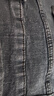 真维斯（JEANSWEST）牛仔裤女2025夏季高腰弹力垂坠感九分烟管裤开叉小个子浅蓝2XL 实拍图