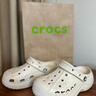 卡骆驰crocs洞洞鞋贝雅男鞋女鞋轻便耐磨一脚蹬拖鞋休闲鞋|10126 白-100 41 /42(260mm) 实拍图