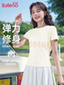 班尼路（Baleno）圆领紧身短袖t恤女2026年夏款简约时尚正肩收腰修身显瘦百搭上衣 实拍图