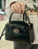 CHARLES&KEITH鳄鱼纹凯莉包手提斜挎婚包包女包生日礼物CK2-50270880-1 Black黑色 S 实拍图