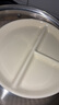 拜杰陶瓷减脂定量餐盘211分格餐盘学生早餐盘饺子盘果盘奶油黄亮面 实拍图