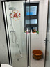 九牧（JOMOO）【定制】浴室玻璃隔断一字卫生间厕所干湿分离移门淋浴房浴屏E19 雅黑光玻 【阻尼缓冲】1.2-1.29（高1.9m） 实拍图