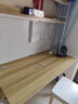 高梧桐 台式电脑桌家用书桌书架一体组合小户型卧室学生学习桌洞洞板桌 白架+浅胡桃【洞洞板】 长120cm*宽60cm*高170cm 实拍图