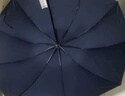 天堂伞加大号超大雨伞男女三人10骨黑胶防晒遮阳伞广告伞企业定制logo伞 【10骨黑胶防晒升级款】藏青色 实拍图