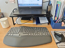 B.O.W人体工程学三模无线蓝牙键盘垂直鼠标套装软垫手托可充电笔记本电脑外设台式静音办公游戏打字键鼠 人体工学键盘充电鼠标套装丨太空灰 实拍图