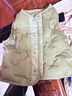 迷你巴拉冬季新款男女童可爱无领羽绒服宝宝保暖时尚羽绒马甲 橄榄绿40801 80 实拍图