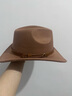XINBUCKS西部牛仔帽礼帽男女欧美英伦风骑士帽遮阳帽子爵士帽少数名族风 卡其色（男女通用） 57-58cm 实拍图