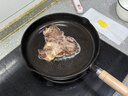 铁仕达（Telssida） 加厚铸铁小平底锅无涂层铸铁锅牛排煎锅不粘煎蛋锅辅食锅生铁锅迷你锅早餐锅 【木柄款】26cm锅+玻璃盖 实拍图