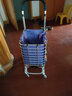 杰适（jieshi）购物车爬楼买菜折叠款便携手拉车铝合金拖车上楼梯车老年菜篮推车 八轮-旗舰加粗轴承水晶轮 实拍图
