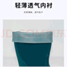 百舸 雨鞋女款 中筒牛筋防水防滑耐酸碱农场劳保雨靴 墨绿色 39码 实拍图