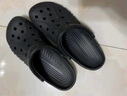 crocs卡骆驰洞洞鞋贝雅男鞋女鞋轻便耐磨一脚蹬拖鞋休闲鞋|10126 黑色-001 45 (290mm) 实拍图