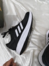 阿迪达斯 （adidas）男鞋跑步鞋 25夏季新款缓震轻便运动鞋网面透气低帮休闲鞋子 【经典款】黑白/软弹减震/热销款 40.5 （内长250mm） 实拍图