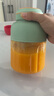 欧美邦榨汁杯果蔬榨汁机小型便携式榨汁桶吨吨杯果汁机家用多功能冰沙机奶昔机搅拌杯电动随行杯秒碎冰 【双杯双盖】清新绿1300ml 实拍图