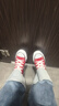 匡威（Converse）All Star夏季经典帆布男女低帮休闲运动鞋黑色1Z635 101007/红色 36 实拍图