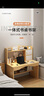 佳家林电脑桌带书架柜一体省空间家用卧室小户型书桌台式学生学习桌子 实木升级【带书架】橡木色120cm 实拍图