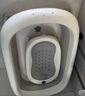 iuu婴儿洗澡盆 可折叠宝宝浴盆大号 洗澡神器躺托浴架新生儿童用品 【北欧灰】+可调节感温浴架 材质：FAD食品级材质检测认证 实拍图