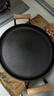 木柄平底煎锅烙饼锅平底锅铸铁煎饼锅鏊子摊煎饼果子锅不粘烤肉锅 31cm单锅无盖 实拍图