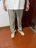 皮尔卡丹（pierre cardin）轻奢冰丝运动休闲裤男士夏季薄款宽松高弹直筒垂感抗皱中年裤子男 卡其 XL 实拍图
