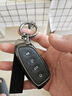 鹏境翻毛皮钥匙链挂件高档钥匙链汽车钥匙扣创意个性男女士皮挂绳圈环 青色织带+马蹄扣+俩小环 实拍图