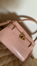CHARLES&KEITH鳄鱼纹凯莉包手提包斜挎包CK2-50270880-1 Light Pink浅粉色 S 实拍图