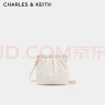 CHARLES&KEITH迷你菱格流浪包单肩斜挎双肩包包女包生日礼物CK2-60782390 Cream奶白色 S 实拍图