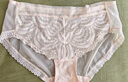 夏.娃.之.秀内裤女蕾丝内裤舒适薄款束腰提臀收腹透气三角女士内搭内裤 肤色 (蕾丝款1) 1条 M 实拍图
