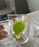 舒齐儿童牛奶杯学饮杯家用宝宝冲泡奶粉杯带刻度杯吸管带把玻璃水杯 实拍图