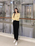浪莎西装裤女夏季薄款2025新款高腰九分宽松直筒烟管裤职业休闲哈伦裤 黑色 春夏款-九分 L 【推荐100-115斤】 实拍图