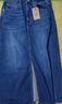 Levi's李维斯夏季女士直筒开衩显高水洗美式休闲蓝色牛仔半裙通勤百搭 蓝色 XL (28) 实拍图