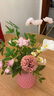MPPMCK轻奢ins风仿真花艺术摆件仿真绿植年轻人桌面插花花艺装饰品 温馨粉紫花束+粉色花瓶 实拍图