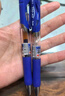 晨光(M&G)文具K35 按动中性笔学生0.5签字笔商务子弹头水笔医生处方笔高颜值办公用品 蓝色 12支/盒 实拍图