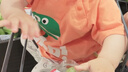 嘟嘟家婴儿T恤纯棉男童短袖夏装宝宝半袖薄款儿童上衣女童童装 橙色 90 实拍图