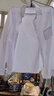 暖乔（Nuanqiao）全棉牛津纺纯棉衬衫女长袖宽松春秋白色工装休闲打底衬衣 白色口袋 XL（130-145斤） 实拍图