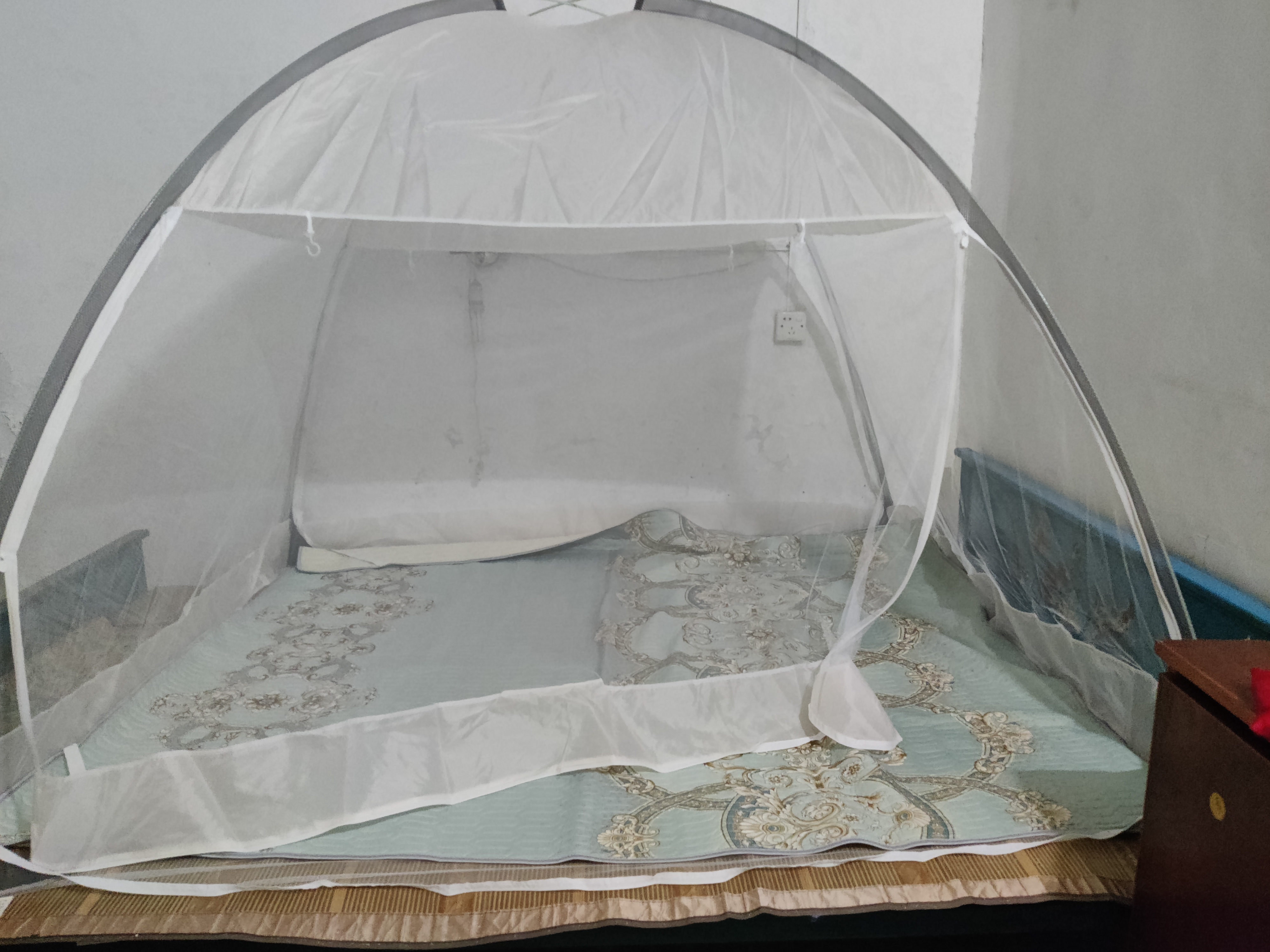 南极人（Nanjiren）家用免安装蒙古包蚊帐 双开门有底180*200cm【加密网眼】 实拍图
