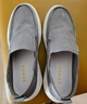 森达帆布鞋男夏季透气不闷脚一脚蹬套脚懒人休闲鞋 灰色 41 实拍图