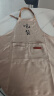 诗佩琪（SVORIAHI）厨房防水围裙女男士防油厨师做饭工作服炒菜家用餐饮帆布围腰挂脖 卡其吃货1条 1条 （双扣可调拼色） 实拍图