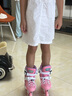 乐秀（ROADSHOW）轮滑鞋儿童溜冰滑冰鞋可调男女童专业轮滑鞋6-12岁初学RX1S滑轮鞋 【锁轮款】粉色单鞋送礼包 M 中码(32-35适合4-7岁) 实拍图