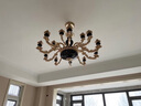 韵钰 欧式客厅吊灯大气家用法式餐厅吊灯轻奢水晶卧室灯具陶瓷吊灯 6头-配全光谱三色光源 实拍图