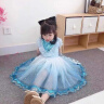 蓓然美（BeiRanMay）爱莎公主裙2025夏艾莎裙子六一儿童服装生日礼物洋气泡泡袖网纱裙 公主裙+披风+皇冠+魔法棒 120 （建议身高105-113CM) 实拍图