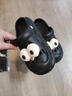 梵昇昱洞洞鞋女2026夏季外穿居家踩屎感海边沙滩厚可爱底包头拖鞋凉拖 黑色洞洞鞋【搞怪大眼】 跟高3cm 36-37 偏小一码 实拍图