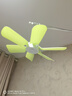 骆驼电风扇家用小吊扇小型迷你静音制冷柔风扇宿舍学生蚊帐床上大风力 六叶吊扇(绿色) 标配+3米定时线 实拍图