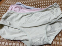 洁丽雅4条装内裤女纯色全棉中腰提臀收腹透气舒适大码三角女士内裤秋冬 抹绿+雾灰+豆沙+肤色 L 【建议85斤-105斤】 实拍图