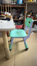 希伯熊  幼儿园写字椅子可升降儿童桌椅板凳子塑料带靠背吃饭小学生 浅蓝色椅子+送防滑脚套 实拍图