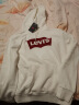 Levi's【特价来袭】李维斯情侣同款经典宽松休闲logo套头连帽卫衣 白色 19622-0018 S 实拍图