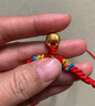 中国黄金（CHINA GOLD）足金小胖福手链男女孩金坨坨长命锁编织手绳周岁生日礼物送宝宝 【京速达】小胖福手绳【A款红绳】约0.3g 实拍图