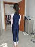 佑游儿童泳衣连体长袖长裤防晒男女童青少年游泳衣三件套34174紫色3XL 实拍图