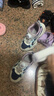 特步（XTEP）儿童童鞋女生网布旋钮扣星星气泡休闲鞋 乌紫色/雪青紫 31码 实拍图